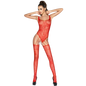 PASSION - WOMAN BS034 BODYSTOCKING ROSSO TAGLIA UNICA