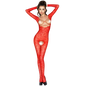 PASSION - WOMAN BS031 BODYSTOCKING ROSSO TAGLIA UNICA