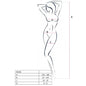 PASSION - WOMAN BS036 BODYSTOCKING BIANCO TAGLIA UNICA