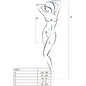 PASSION - WOMAN BS027 ABITO NERO STILE BODYSTOCKING TAGLIA UNICA