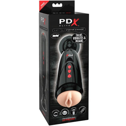 Avviatore di avviamento PDX ELITE Dirty Talk, dispositivo di stimolazione con design elegante e dettagli funzionali.