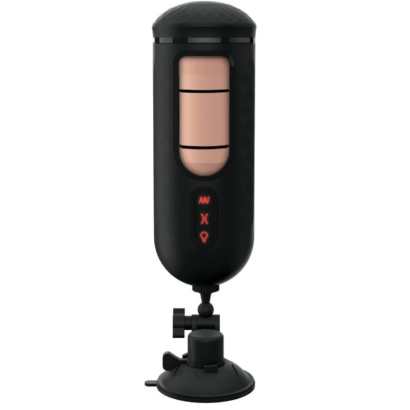 Vibratore PDX ELITE Mega Milker Vibrante, dispositivo di stimolazione con design ergonomico e dettagli in silicone nero.
