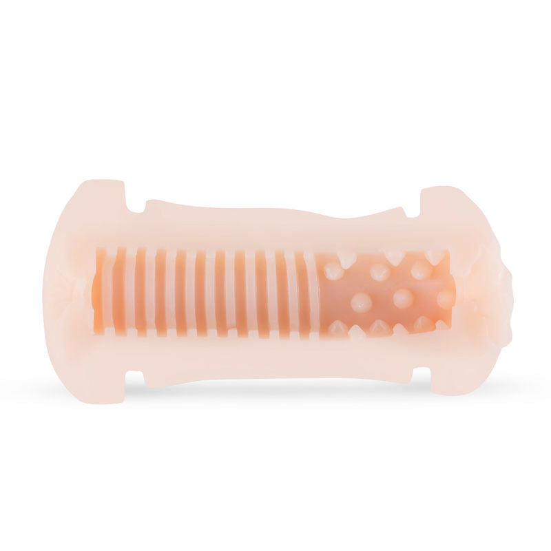 Masturbatore doppio gommoso WomanVibe, prodotto per il piacere femminile, con dettagli realistici e texture morbida.