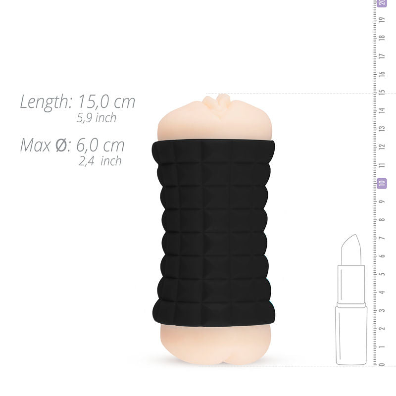 Mascherina vibrante doppio gommoso WOMANVIBE, stimolatore per donna con design morbido e realistico.