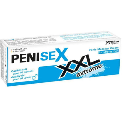 Crema stimolante per uomo JOYDIVISION EROPHARM PENISEX XXL in tubo da 100 ml, visibile sulla confezione.