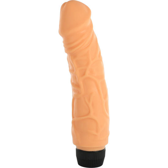 Vibratore per pene realistico SEVEN CREATIONS, dettagliato con superficie liscia e design anatomico, ideale per stimolazione sessuale.