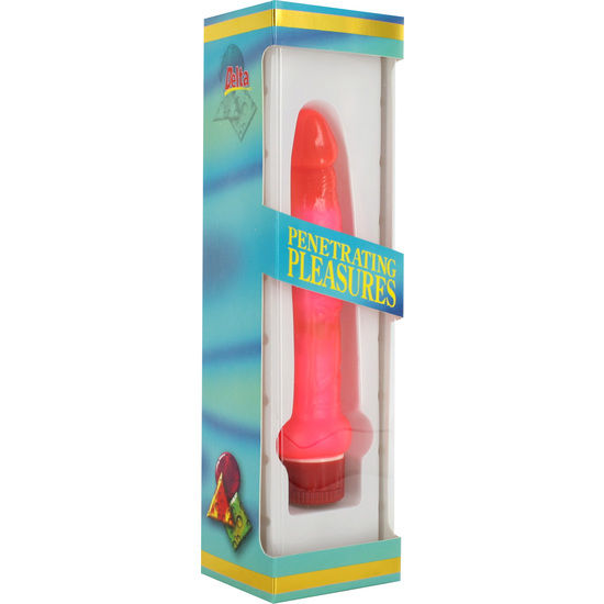 Vibratore anale SEVEN CREATIONS Jelly rosa sottile, con superficie liscia e design ergonomico, visibile in dettaglio nell'immagine.