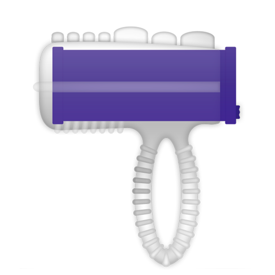 Vibratore anello lilla Casual Love, prodotto di sex toys con design elegante e morbido, in primo piano su sfondo neutro.
