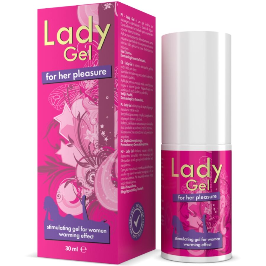 Gel stimolante IntimateLine Lady con effetto calore, contenuto da 30 ml, per piacere e piacere femminile.