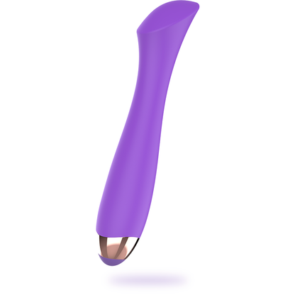 Vibratore ricaricabile in silicone Womanvibe Mandy con punto "K", design ergonomico e superficie liscia, ideale per stimolazione.