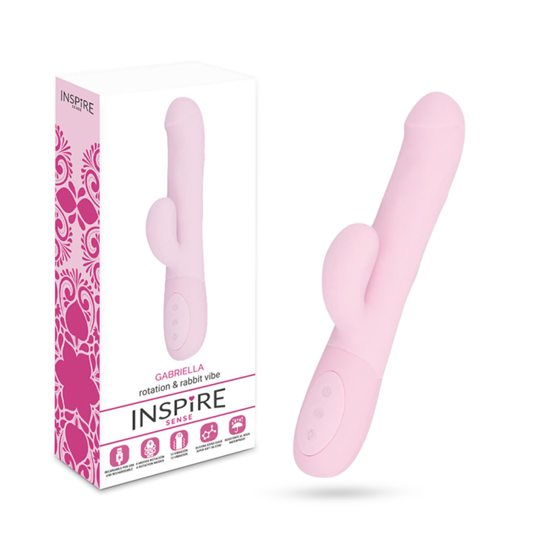 Profili di una candela INSPIRE SENSE Gabriella Rosa in vetro con aroma delicato, decorativa e elegante.