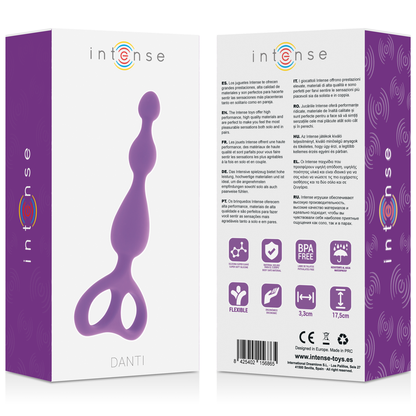Danti anale viola INTENSE ANAL TOYS, silicone, forma ergonomica, ideale per stimolazione anale, morbido e facile da usare