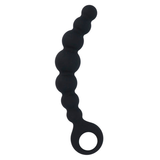 Sfere anale INTENSE MAX BLACK di INTENSE ANAL TOYS, in silicone nero, con superficie liscia e forma ergonomica.