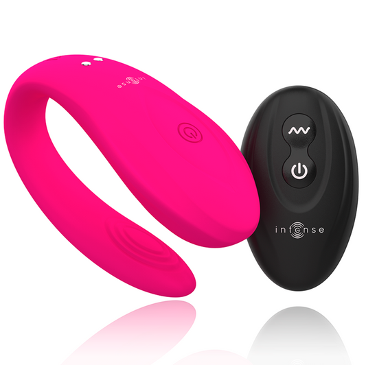 Plug per coppie Intense Bruno Partner Double Pleasure rosa, design ergonomico e morbido in silicone, ideale per piacere condiviso.