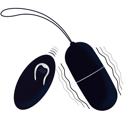 Uovo vibrante nero Intense Flippy I con telecomando, giocattolo erotico per adulti, con design liscio e controllabile a distanza.