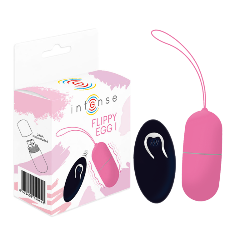 Uovo vibrante rosa INTENSE Flippy I con telecomando, giocattolo intimo per coppie, con design ergonomico e controllabile a distanza