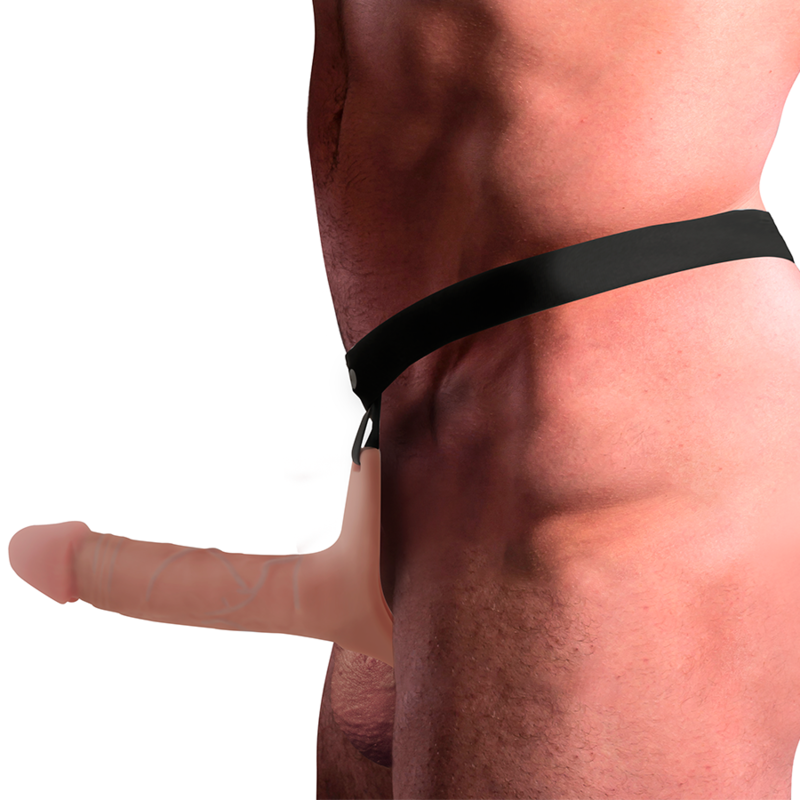 Imbracatura cava INTENSE con dildo in silicone da 16x3,5 cm, accessorio per giochi intimi di INTENSE COUPLES TOYS