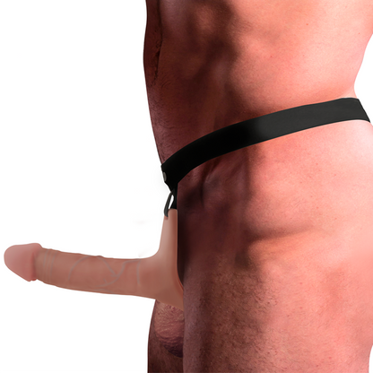 Imbracatura cava INTENSE con dildo in silicone da 16x3,5 cm, accessorio per giochi intimi di INTENSE COUPLES TOYS