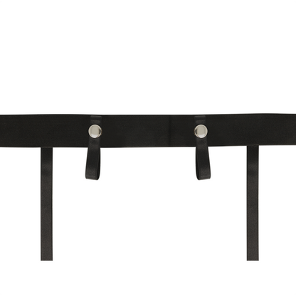 Imbracatura cava INTENSE con dildo in silicone da 16x3,5 cm, accessorio per giochi di coppia, colore nero.