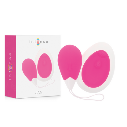 Telecomando vibratore Jan Egg rosa di INTENSE COUPLES TOYS, dispositivo di piacere intimo e controllo remoto.