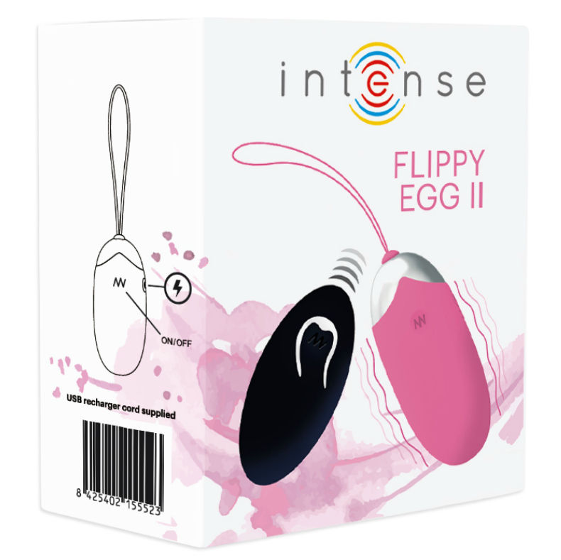 Uovo vibrante Flippy II rosa di INTENSE COUPLES TOYS con telecomando, stimolatore intimo per coppie.