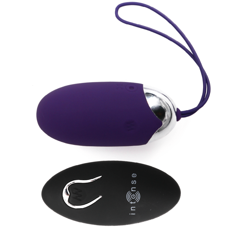 Uovo vibrante Flippy II viola di INTENSE COUPLES TOYS con telecomando, oggetto di piacere per coppie, in dettaglio.