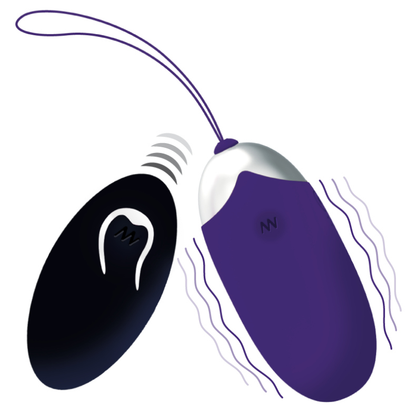 Uovo vibrante Flippy II viola di INTENSE COUPLES TOYS, con telecomando, per stimolazione intima e piacere.