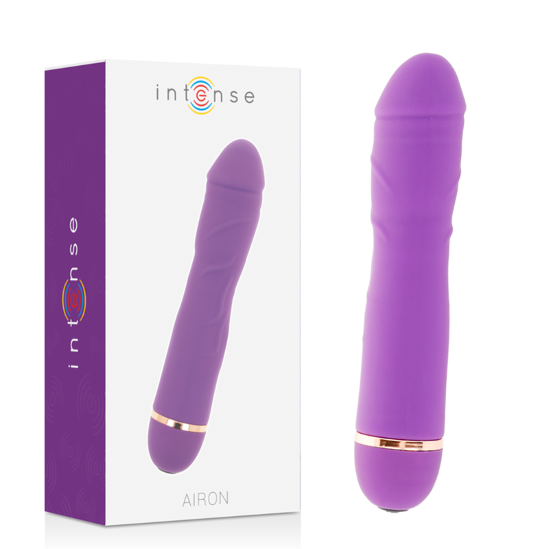 Gel silicone viola INTENSE AIRON 20 VELOCIT, prodotto di INTENSE FUN, con testo e design visibile in immagine.