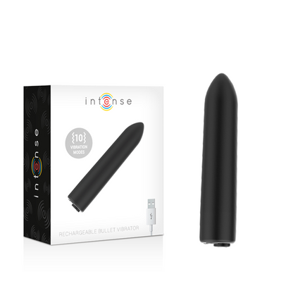 Bullet a vibrazione INTENSE FUN con 10 modelli diversi, progettato per stimolazione e piacere, visibile nella immagine.