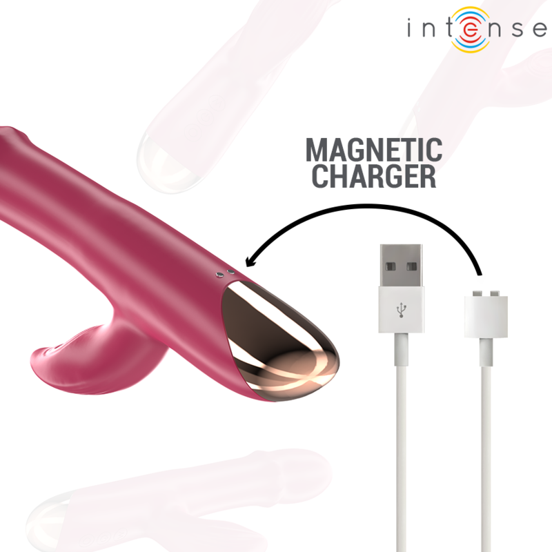 Vibratore multifunzione 3-in-1 INTENSE CHLOE di colore rosso, design elegante e versatile per il piacere personale.