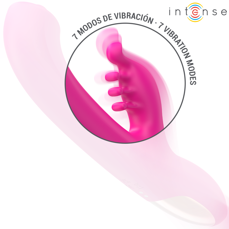 Vibratore multifunzione rosa INTENSE Christina, 22,5 cm, design a coniglio, prodotto per il piacere femminile di INTENSE FUN.