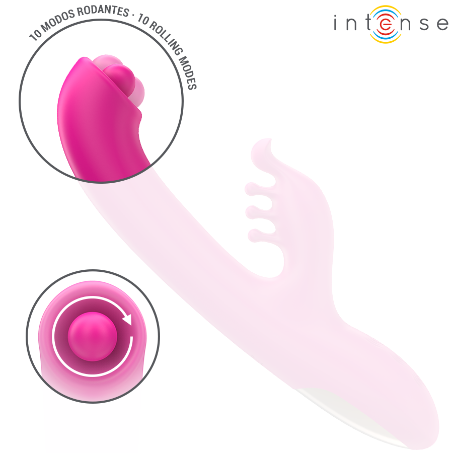 Vibratore multifunzione Christina INTENSE FUN rosa, 22,5 cm, design a coniglio, ideale per stimolazione e piacere personale