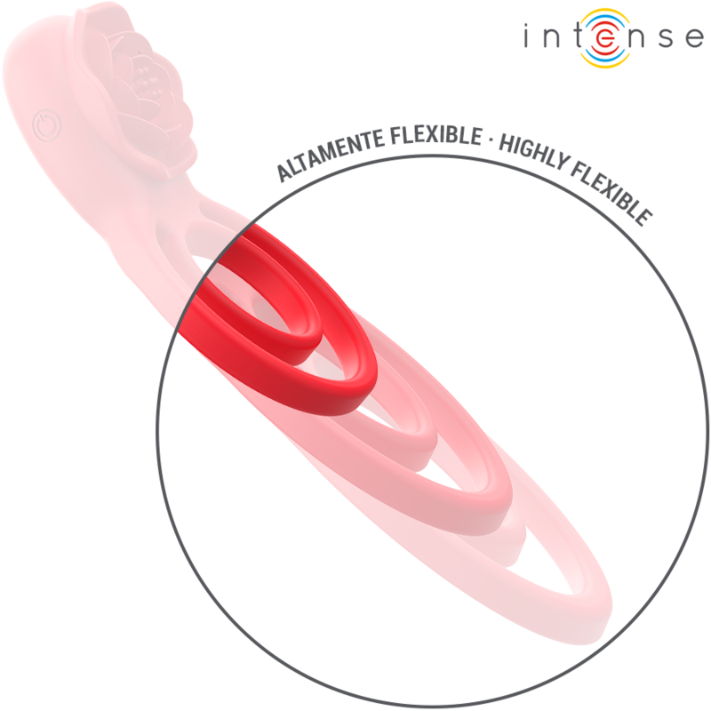 Stimolatore GAIL INTENSE FUN con 10 vibrazioni, colore rosso e telecomando, design elegante e compatto.