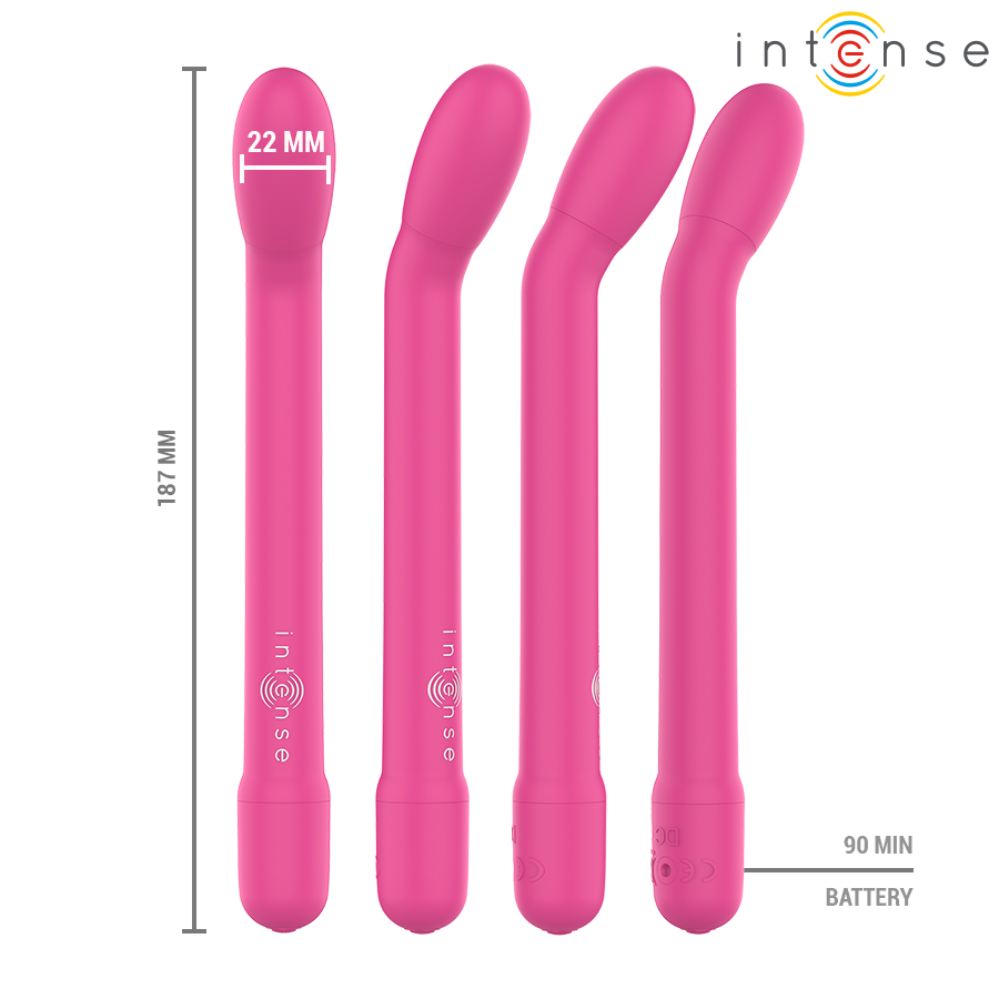 Stimolatore punto G ricaricabile rosa INTENSE FUN Karlie, design elegante e compatto, ideale per piacere personale.