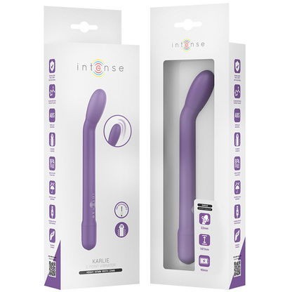 Stimolatore punto G ricaricabile INTENSE Karlie viola, dispositivo di piacere femminile, con design ergonomico e funzionale.