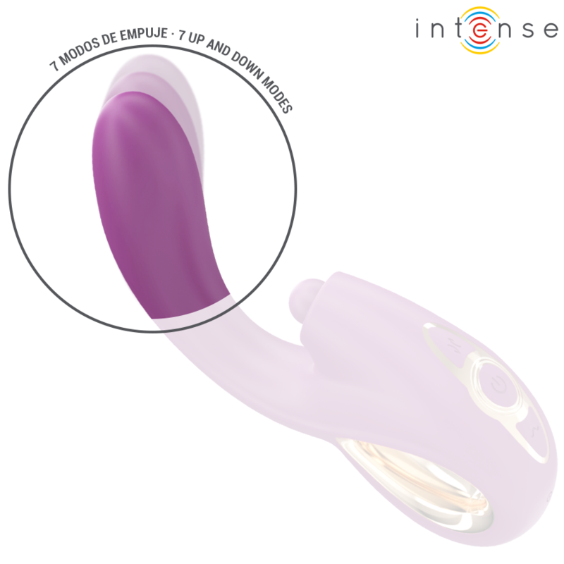 Vibratore multifunzione Viola INTENSE LALI di INTENSE FUN con stimolazione Punto G, tapping, thrust e vibrazione.
