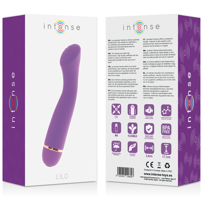 Scarpa LILO 20 in silicone lilla di INTENSE FUN, con dettagli colorati e design comodo e resistente.