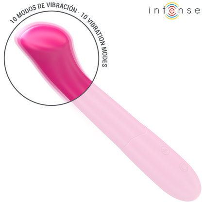 Vibratore rosa INTENSE Paty da 19 cm flessibile con 10 vibrazioni, modello 2, prodotto da INTENSE FUN.