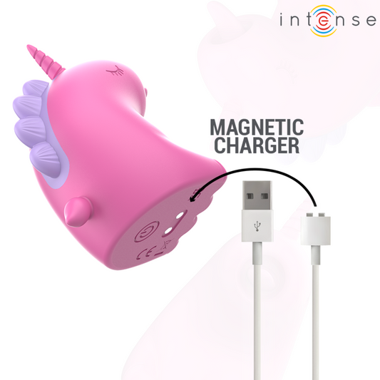Stimolatore linguale rotante a 360° INTENSE Pinkie, dispositivo di piacere per massaggi orali, marca INTENSE FUN.
