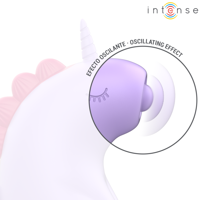 Stimolatore della lingua Dolce INTENSE FUN, dispositivo di stimolazione con design compatto e dettagli colorati, in uso.