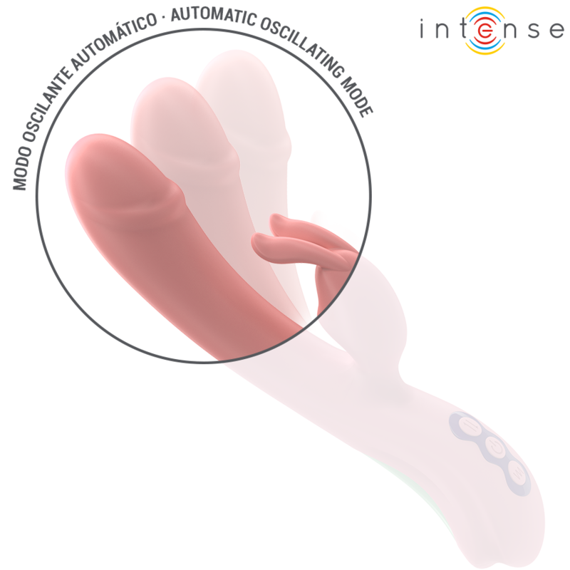 Vibratore rosa INTENSE Rachel Rabbit con 5 modalità di vibrazione, design elegante e dettagli realistici.
