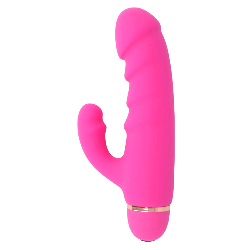 Silicone crass rosa INTENSE FUN, 20 velocità, mostra il design ergonomico e il pulsante di controllo.