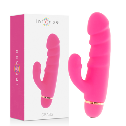 Silicone crass rosa INTENSE FUN, 20 velocità, manico ergonomico e pulsante di controllo, ideale per uso professionale e domestico