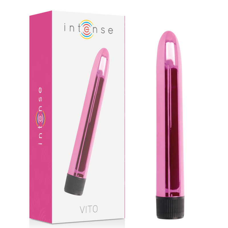 Vibratore rosa INTENSE VITO di INTENSE FUN, dettagli morbidi e design elegante, visibile in questa immagine.