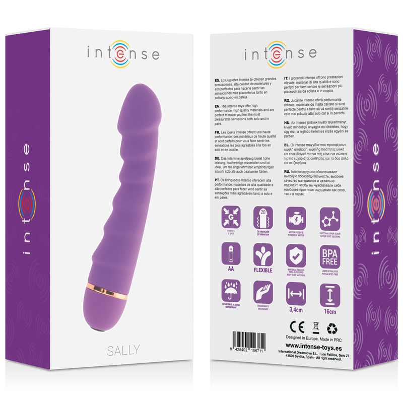 Sally 20 Velocit Silicone Lilla di INTENSE FUN, bottiglia di vernice rosa lavanda con finitura liscia e brillante