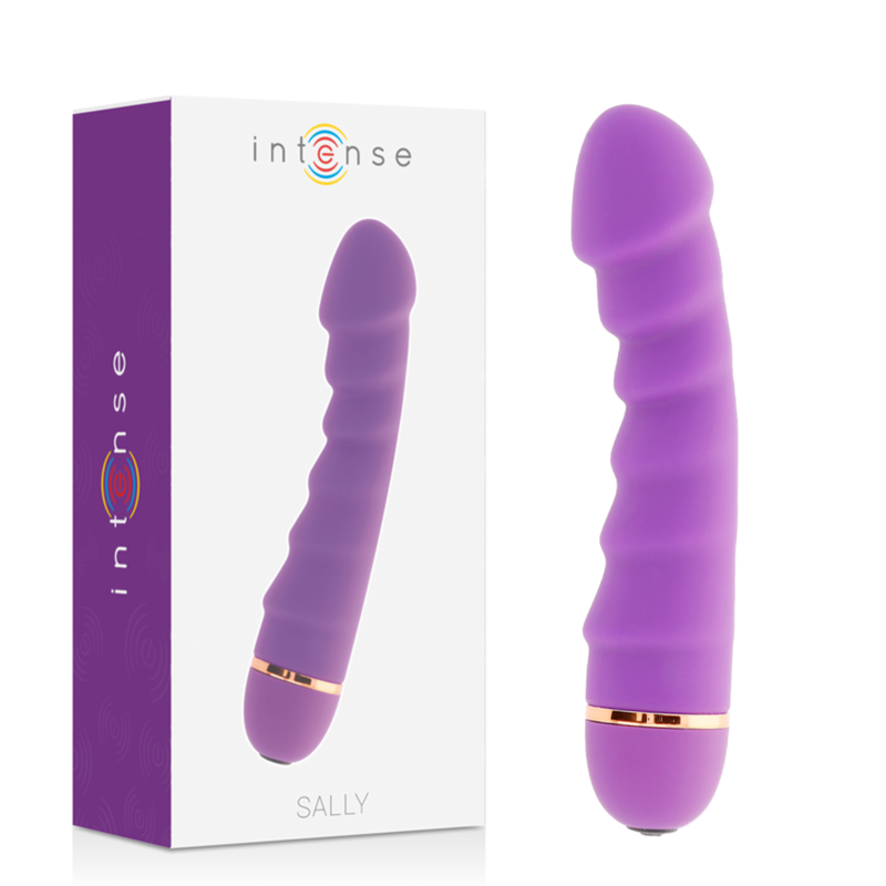 Silicone lilla INTENSE FUN Sally 20 Velocit, tubetto con etichetta colorata e applicatore, visibile in primo piano.