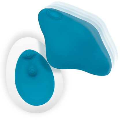 Mutandine Samantha INTENSE FUN blu con telecomando, dettagli in pizzo e stile seducente, visibili nell'immagine.