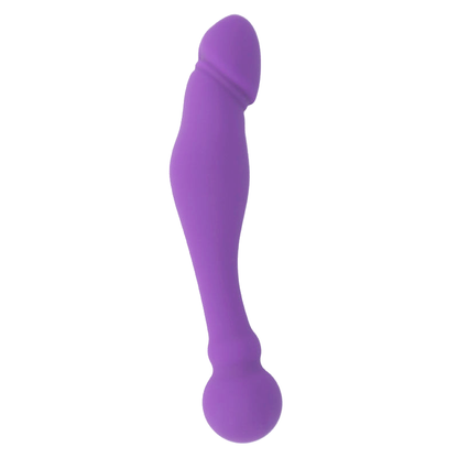 Silicone Rick Dual Lilac di INTENSE FUN, giocattolo erotico con design realistico, color lavanda, dettagli realistici e stimolanti.