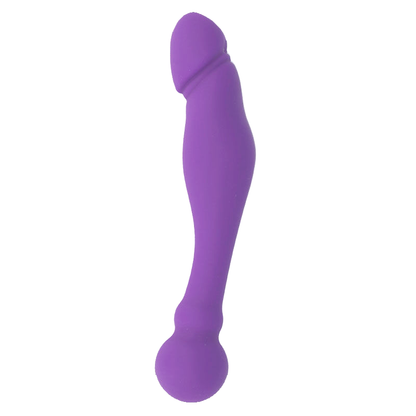Silicone Rick Dual Lilla di INTENSE FUN, giocattolo erotico con design realistico e doppio stimolatore in colore lilla.