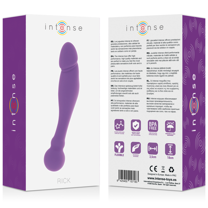 Silicone Rick Dual Lilla di INTENSE FUN, figura di personaggio con dettagli colorati e texture liscia, per giochi creativi e divertenti.